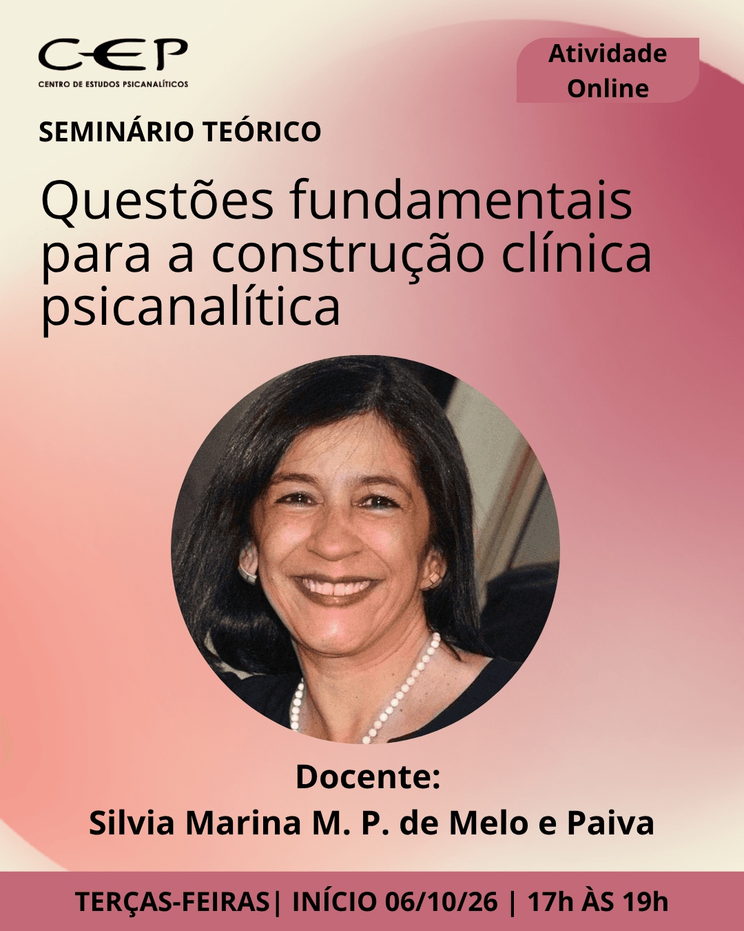 Seminário com Silvia Marina M. P. de Melo e Paiva